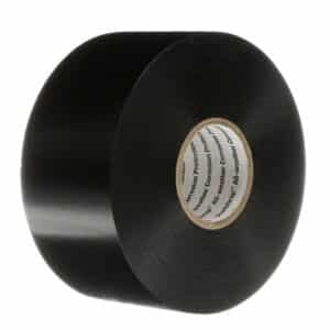 3M 10638, Scotchrap Vinyl Corrosion Protection Tape 50, 2 in x 100 ft,Unprinted, Black, 24 rolls/Case, 7000005812