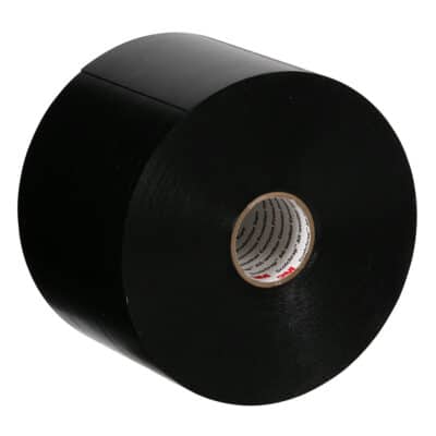 3M 42808, Scotchrap Vinyl Corrosion Protection Tape 51, 4 in x 100 ft,Unprinted, Black, 4 rolls/Case, 7000058493