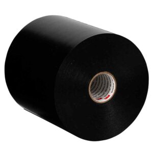 3M 42809, Scotchrap Vinyl Corrosion Protection Tape 51, 6 in x 100 ft,Unprinted, Black, 4 rolls/Case, 7100007740