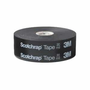 3M 00013, Scotchrap Vinyl Corrosion Protection Tape 50, 2 in x 100 ft,Printed, Black, 24 rolls/Case, 7100109984