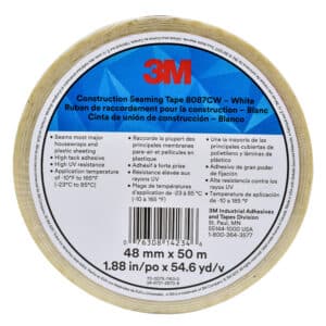 3M 14269, Construction Seaming Tape 8087CW, White, 37.5 in x 54.6 yd, 1 roll per case, 7100166451