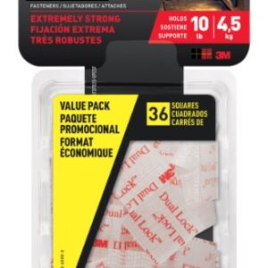 Scotch Extreme Mounting Squares Value Pack RFD7021-VPESF, Black, 1 in x 1 in (25.4 mm x 25.4 mm), 24 Packs, 7100404578