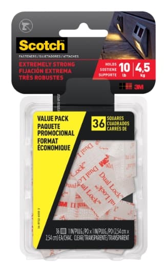 Scotch Extreme Mounting Squares Value Pack RFD7021-VPESF, Black, 1 in x 1 in (25.4 mm x 25.4 mm), 24 Packs, 7100404578
